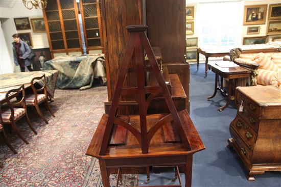 A late Victorian mahogany telescopic folio stand, H.5ft 11in.